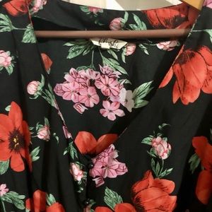 Floral Belted Shirt Dress
